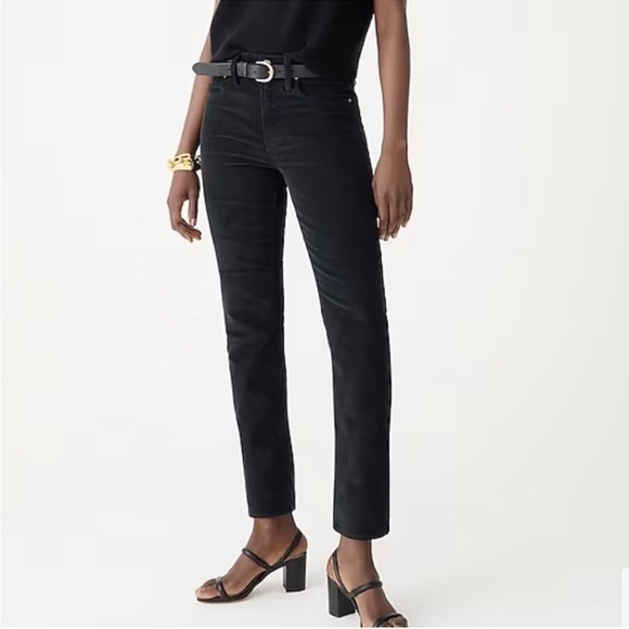 NWT J. Crew Vintage Slim Straight Mid-Rise Corduroy Pants Black 30P - Picture 1 of 10